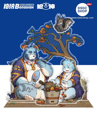 【週邊獨家預售】BON｜十泉家  圍爐煮茶四插立牌組 全獸出擊 系列週邊-狛納-DSDC SHOP Bonasiah