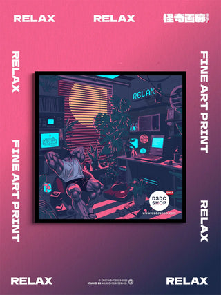 【週邊預售-獨家】RELAX-幻想系列-藝術微噴掛畫-怪奇畫廊工作室-DSDC SHOP DSDC SHOP