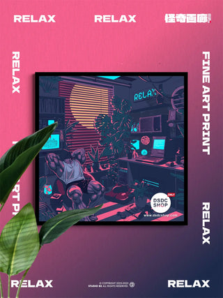 【週邊預售-獨家】RELAX-幻想系列-藝術微噴掛畫-怪奇畫廊工作室-DSDC SHOP DSDC SHOP