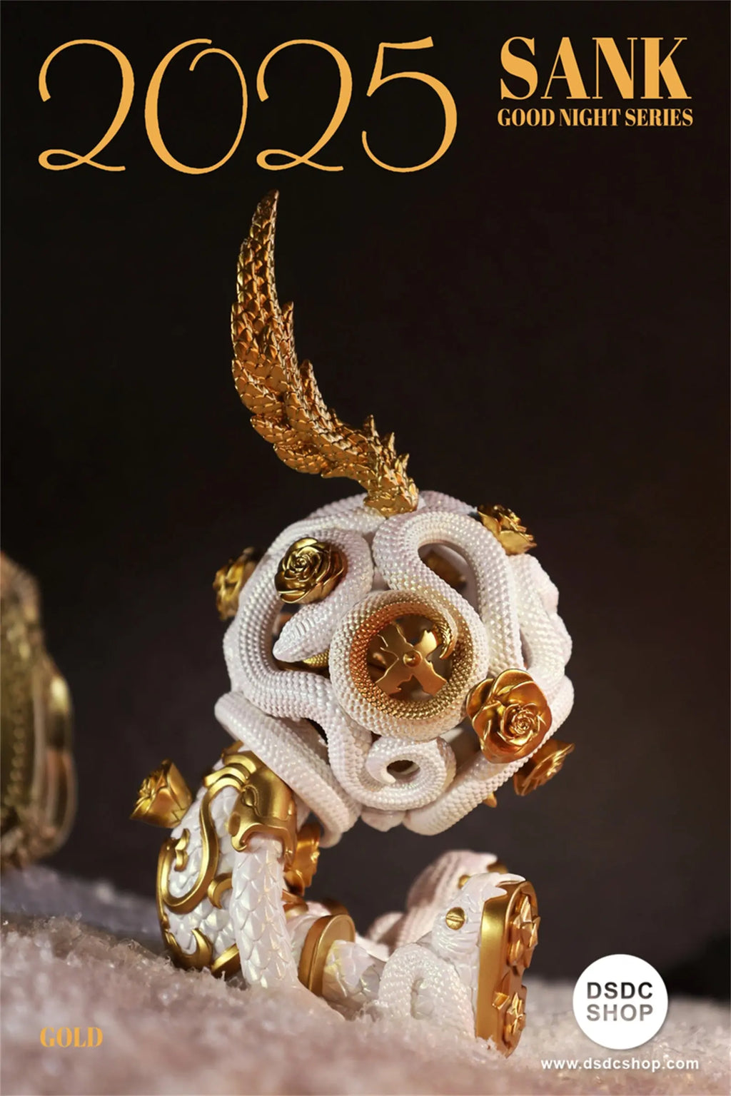 [Art Spot] Sank-Good Night Series- Snake & Flowers-Gold-Sank Toys-DSDC SHOP